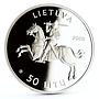 Lithuania 50 litu Kaunas Castle Towers Fortress Palace proof silver coin 2008