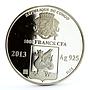 Congo 1000 francs Monuments Kazan City Kremlin colored silver coin 2013