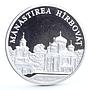 Moldova 50 lei Monastery Hirbovat Landscape Cathedral Church silver coin 2000