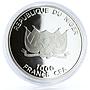 Niger 1000 francs Mecca Kaaba Qibla Compass Islam Religion silver coin 2012