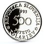 Slovenia 500 tolarjev 400 Years of the Battle for Sisak proof silver coin 1993