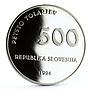 Slovenia 500 tolarjev Bishop Abraham Glagolitic Alphabet proof silver coin 1994