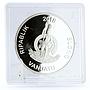 Vanuatu 20 vatu Football World Cup in Russia Players colored silver coin 2018