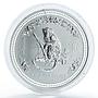 Australia $1 Year of the Monkey Lunar Series I 1 Oz Silver coin 2004