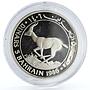 Bahrain 5 dinars World Wildlife Fund series Gazelle silver coin 1986