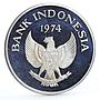 Indonesia 2000 rupiah Javan Tiger proof silver coin 1974