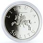 Lithuania 50 litu Vilnus European Capital of Culture silver coin 2009