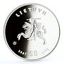 Lithuania 50 litu Beijing Olympic Games series Marathon Runner silver coin 2007
