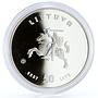 Lithuania 50 litu Beijing Olympic Games series Marathon Runner silver coin 2007