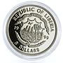 Liberia 5 dollars Transrapid-08 Train Railway Railroad Express CuNi coin 1999