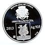 Congo 1000 francs Kul Sharif Mosque in Kazan Islam colored silver coin 2013