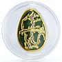 Cook Islands 5 dollars Imperial Faberge in Cloisonne Olive Egg silver coin 2013