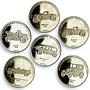 Congo set of 24 coins Historical Automobiles Collection CuNi coins 2002 - 2003