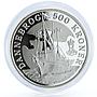 Denmark 500 kroner The Royal Yacht Dannebrog Ship Clipper proof silver coin 2008