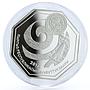 Kyrgyzstan 10 som Poet Zhusup Balasagyn Burana Tower gilded silver coin 2016
