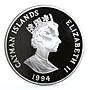 Cayman Islands 1 dollar English Pirate Sir Francis Drake proof silver coin 1994