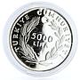 Turkey 5000 lira International Youth Year Female Figure proof silver coin 1985