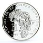 Equatorial Guinea 7000 francos Endangered Wildlife Elephants silver coin 1995