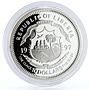 Liberia 10 dollars Return of Hong Kong to China proof silver coin 1997