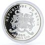 Benin 1000 francs Vladimir Vysotsky colored proof silver coin 2015