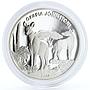 Chad 1000 francs Endangered Wildlife Okapi Johnson Fauna silver coin 1999