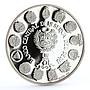 Peru 1 sol Meeting of Two Worlds Spanish Conquistador Indian silver coin 1991