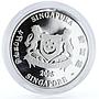 Singapore set of 5 coins Urban Villages Landscapes colored silver coins 2005