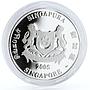 Singapore set of 5 coins Urban Villages Landscapes colored silver coins 2005