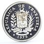 Venezuela 25 bolivares Endangered Widllife Leopard Cat Fauna silver coin 1975