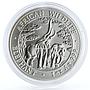 Zambia 5000 kwacha African Wildlife series Elephant silver coin 2003