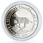 Bahrain 5 dinars World Wildlife Fund series Gazelle silver coin 1986