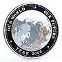 Palau 5 dollars Our World Our Future Dancing Woman colored silver coin 1999