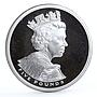 Britain 5 pounds Royal Golden Jubilee Queen on Horseback proof silver coin 2002