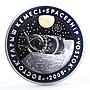 Kazakhstan 500 tenge Spaceship Vostok Cosmos Galaxy proof bimetal AgTa coin 2008