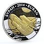 Kazakhstan 500 tenge Space Shuttle Buran Earth Orbit bimetal AgTa coin 2014