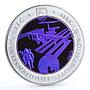 Kazakhstan 500 tenge International Space Station proof bimetal AgTa coin 2013