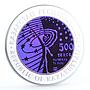 Kazakhstan 500 tenge International Space Station proof bimetal AgTa coin 2013