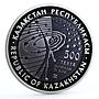 Kazakhstan 500 tenge Soyuz - Apollo Space Mission bimetal AgTa coin 2009