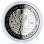 Kazakhstan 500 tenge The 1st Man in Space Yuri Gagagarin bimetal AgTa coin 2011