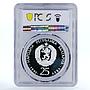 Bulgaria 25 leva 14 World Football Championship PR68 PCGS silver coin 1990