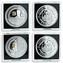 Liberia set of 6 coins Kremlin Series silver gilded proof coin 2011