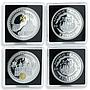 Liberia set of 6 coins Kremlin Series silver gilded proof coin 2011