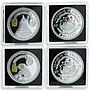 Liberia set of 6 coins Kremlin Series silver gilded proof coin 2011