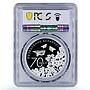 Belarus 20 rubles 70th Anniversary of the Liberation  PR69 PCGS silver coin 2014