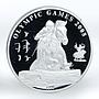 Mongolia 500 togrog Olimpic Games 2008 horse rider silver coin 2006