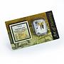 Malawi 20 kwacha Art of hunting elephant silver rectangular coin 2011