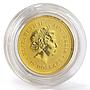 Australia 15 dollars Lunar calendar Year of Rooster gold coin 1/10 oz 2005