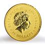 Australia 15 dollars Lunar calendar Year of Rooster gold coin 1/10 oz 2005