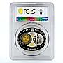 Macedonia 10 denari Zodiac Aries 3D printing PR69 PCGS gilded silver coin 2015