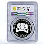 Bulgaria 10 leva 27 Summer Olympic Games Weightlifting PR67 PCGS silver 2000